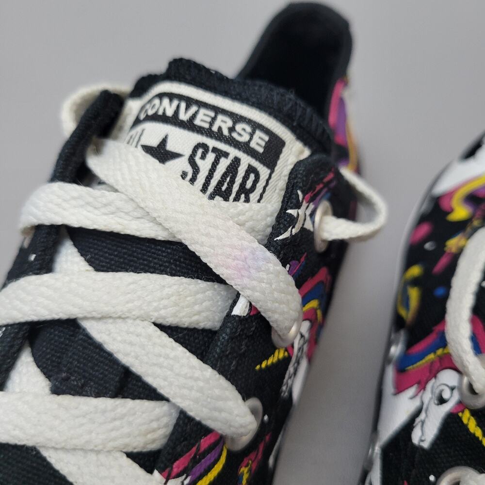Converse All Star Chuck Taylor Rainbow Unicorn Black Galaxy Low Shoes Size 4.5 - Picture 7 of 13
